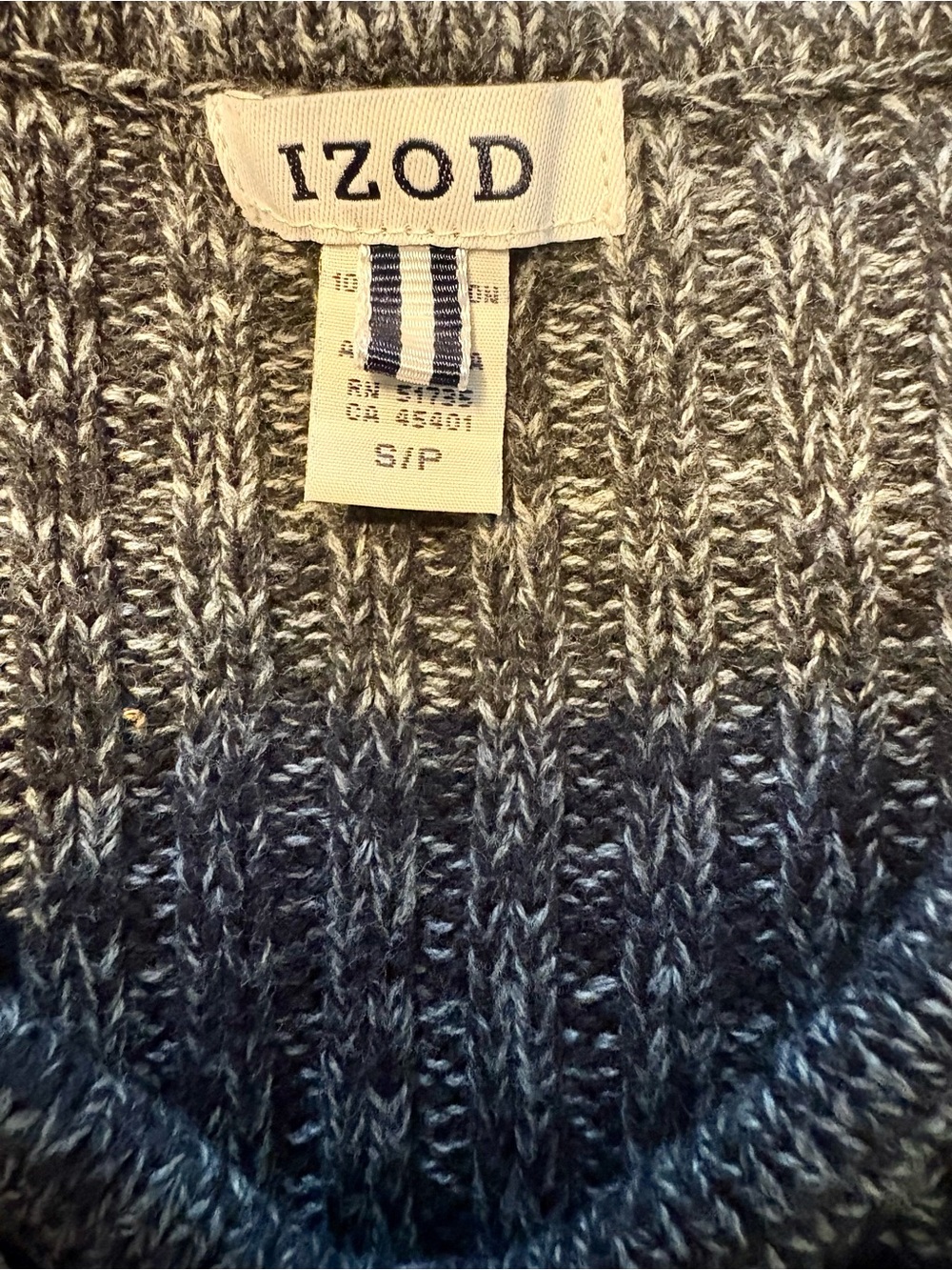 Izod Women's Charcoal Ribbed Scoop Neck Sweater